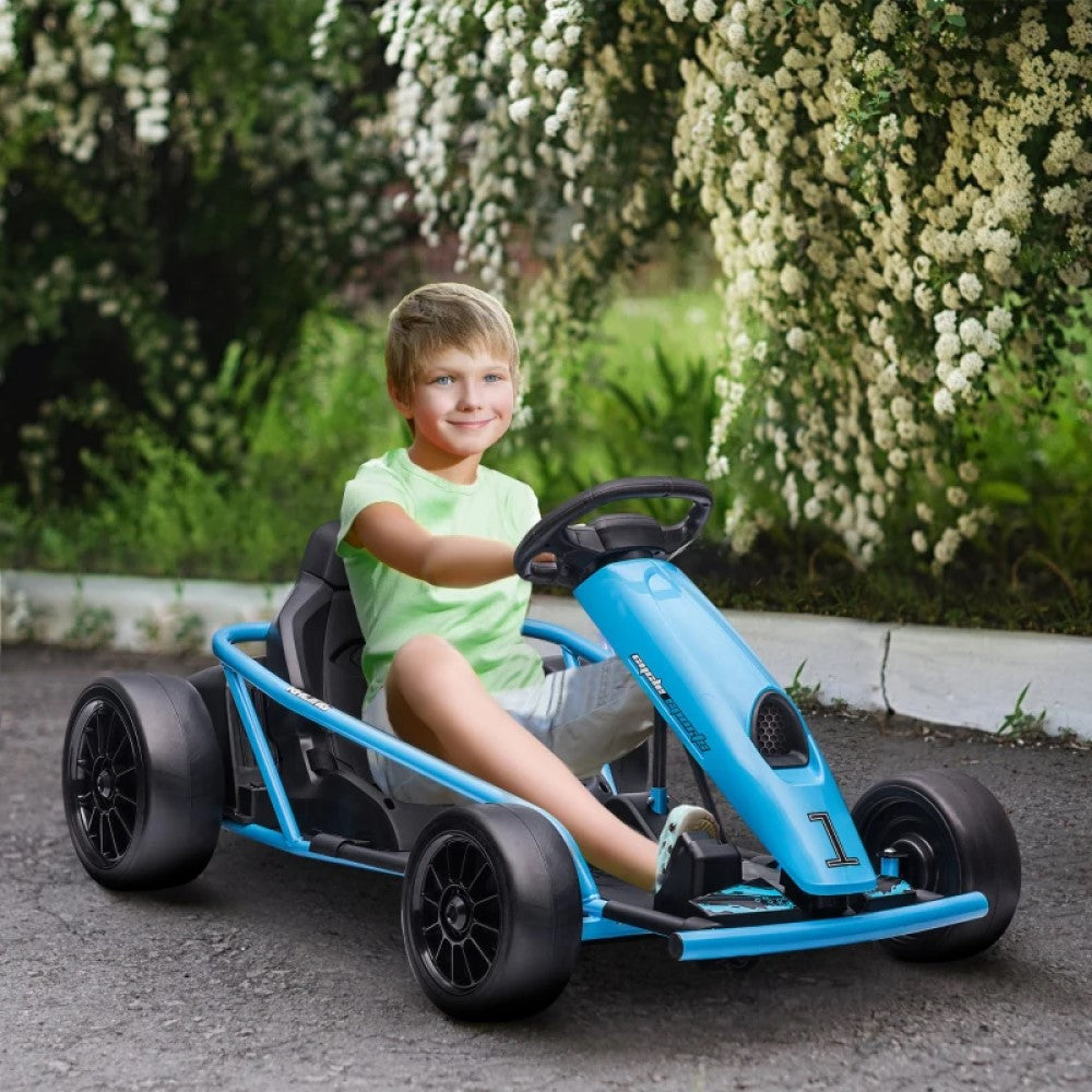 24V Electric Drift Go Kart for Kids – 2-Speed Racing Ride-On for Boys and Girls Ages 8-12