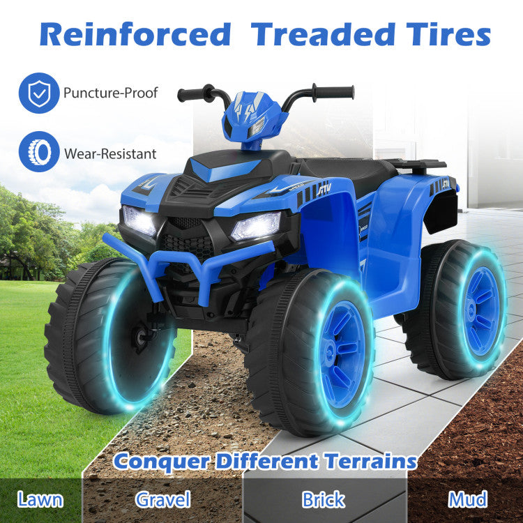 Kids 24V ride-on quad with LED battery display