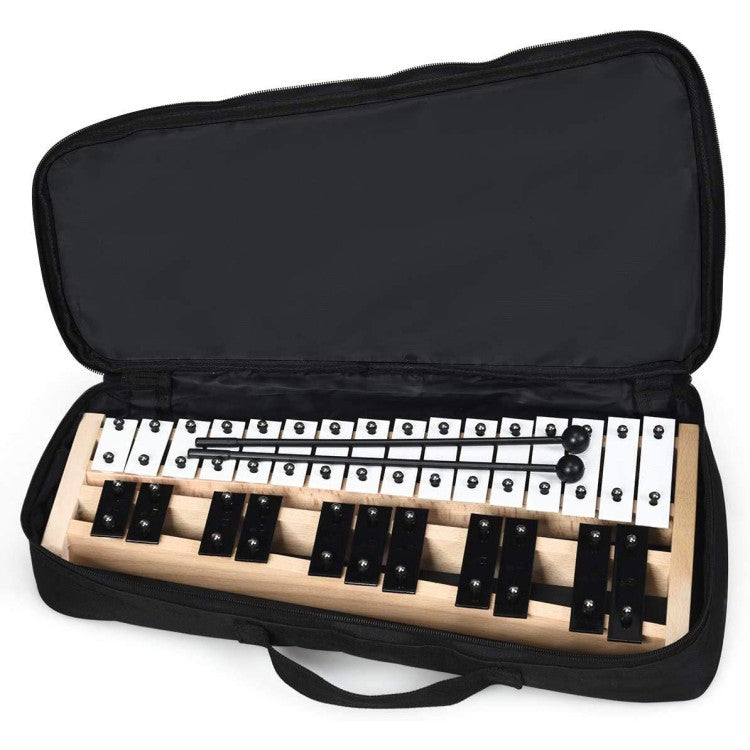 27-Note Glockenspiel Xylophone with 2 Rubber Mallets – Portable Percussion Instrument