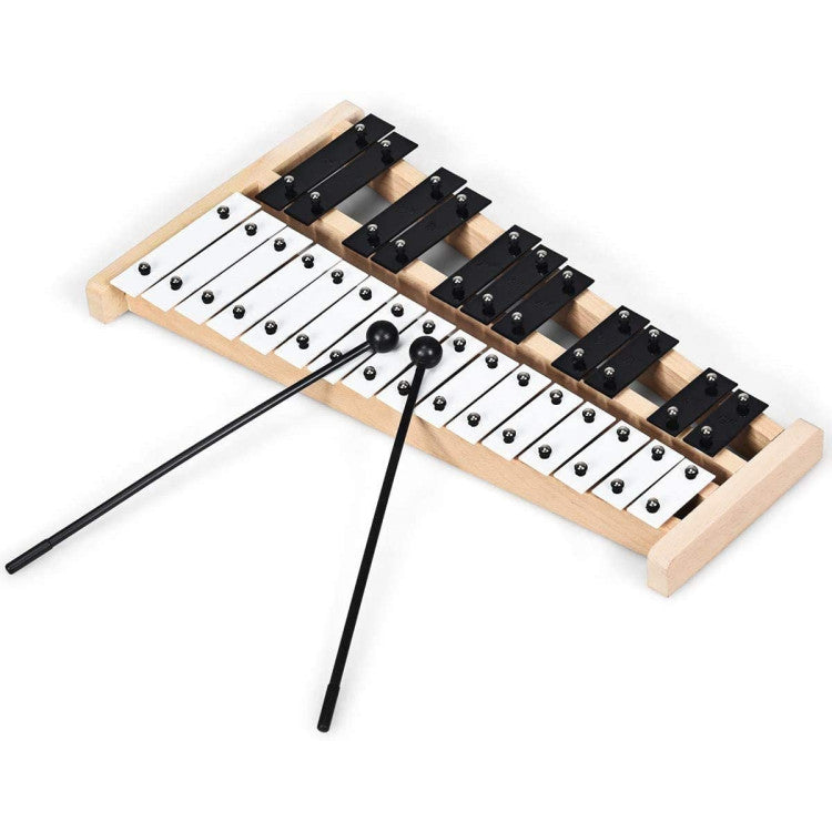 27-Note Glockenspiel Xylophone with 2 Rubber Mallets – Portable Percussion Instrument