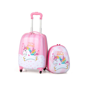 12 & 16 Inch Kids Luggage Set with Backpack & Suitcase - Travel Essentials (2-Piece)