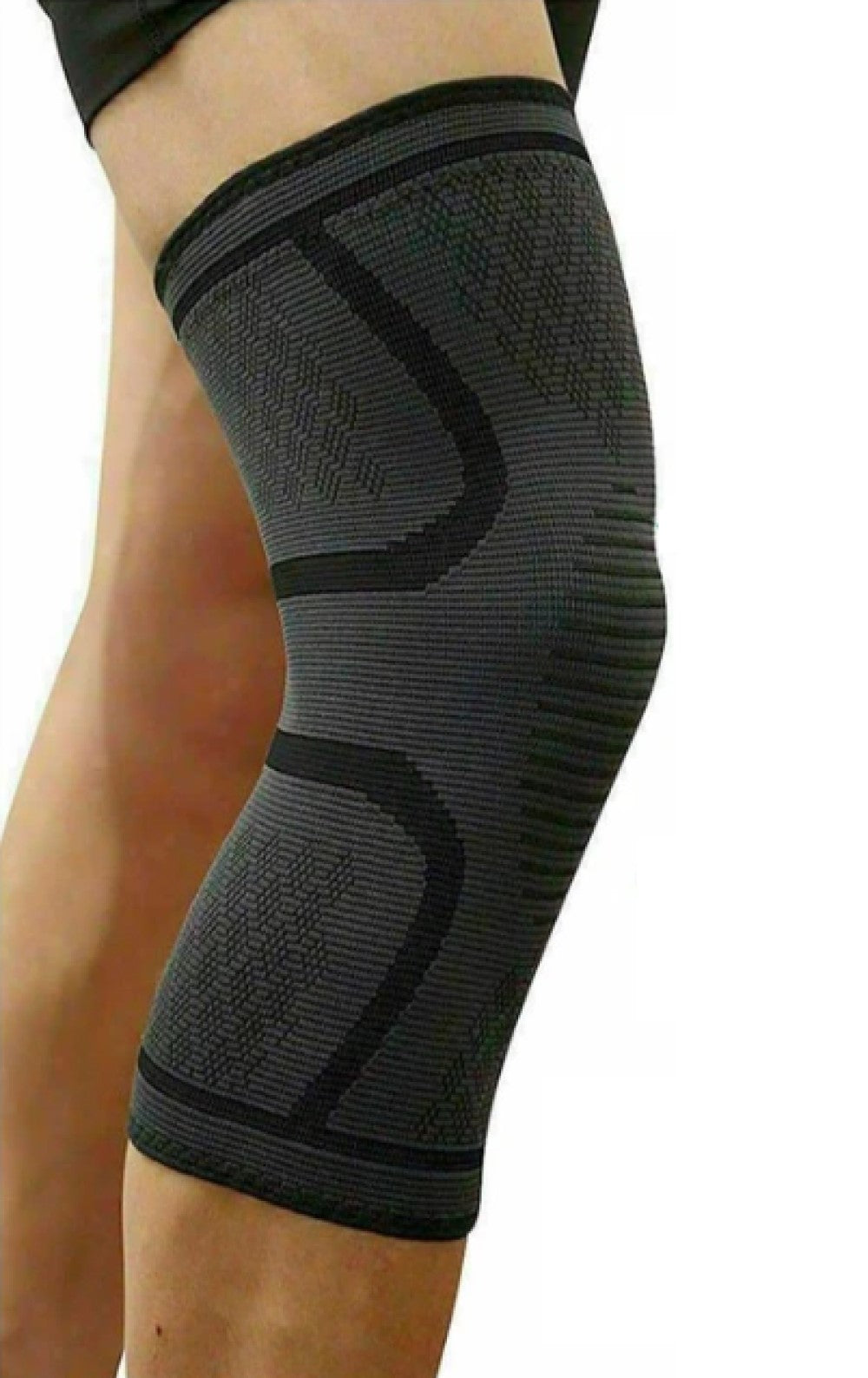 1pc Geometric Pattern Anti-slip Breathable Sports Knee Pad For Running