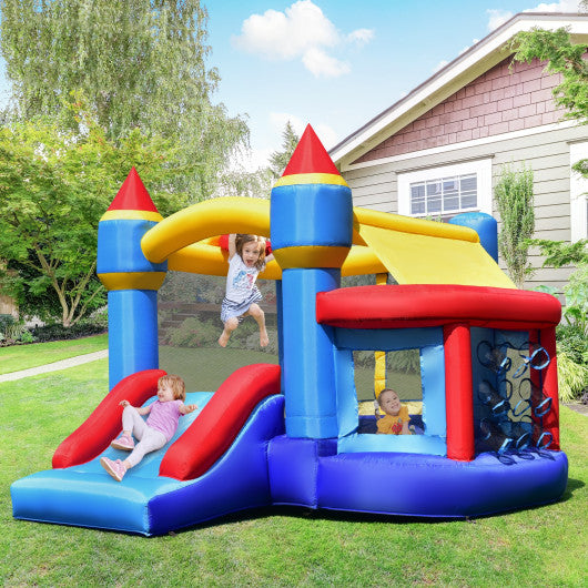 inflatable bounce house with blower