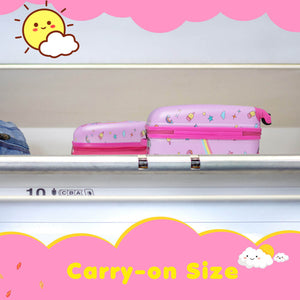 2-Piece Kids Carry-On Luggage Set with 12-Inch Backpack - Travel Suitcase for Kids