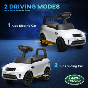 2-in-1 ride-on car with electric drive and manual sliding modes