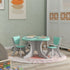 3-Piece Kids Table and Chairs Set, Light Blue – Perfect for Ages 3-6, Playroom Furniture