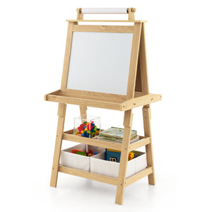 3-in-1 kids art easel with paper roll for drawing and painting1