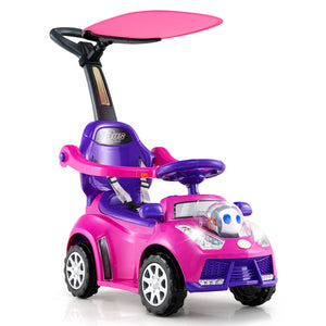 toddler push car with adjustable canopy