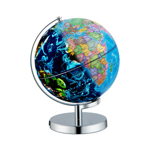 3-in-1 Illuminated World Globe with Stand and 88 Star Constellations for Kids