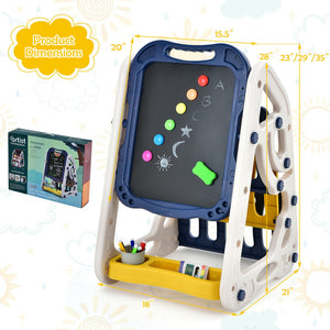 3-in-1 Kids Art Easel Double-Sided Tabletop with Art Accessories & Storage