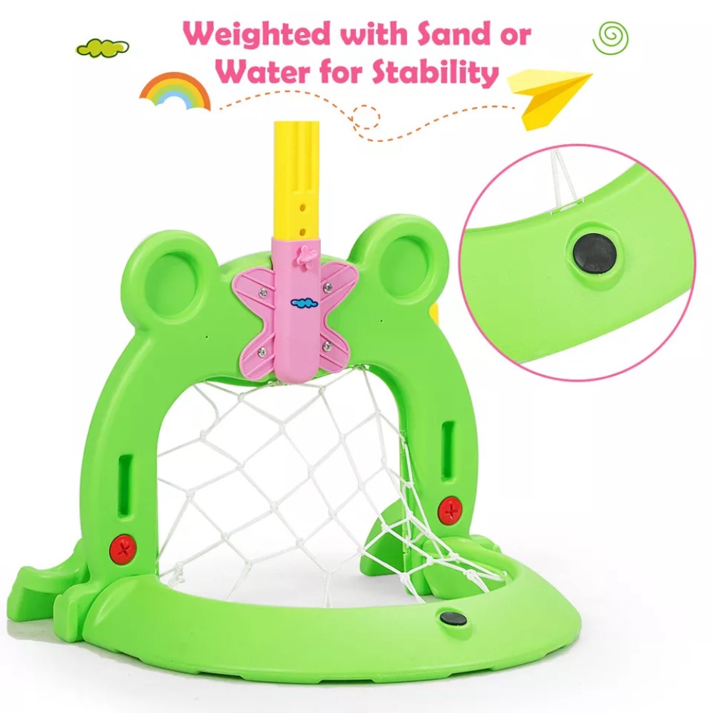 3-in-1 Kids Basketball Hoop Stand Set for Indoor/Outdoor Play - Toy Sports for Backyard Games