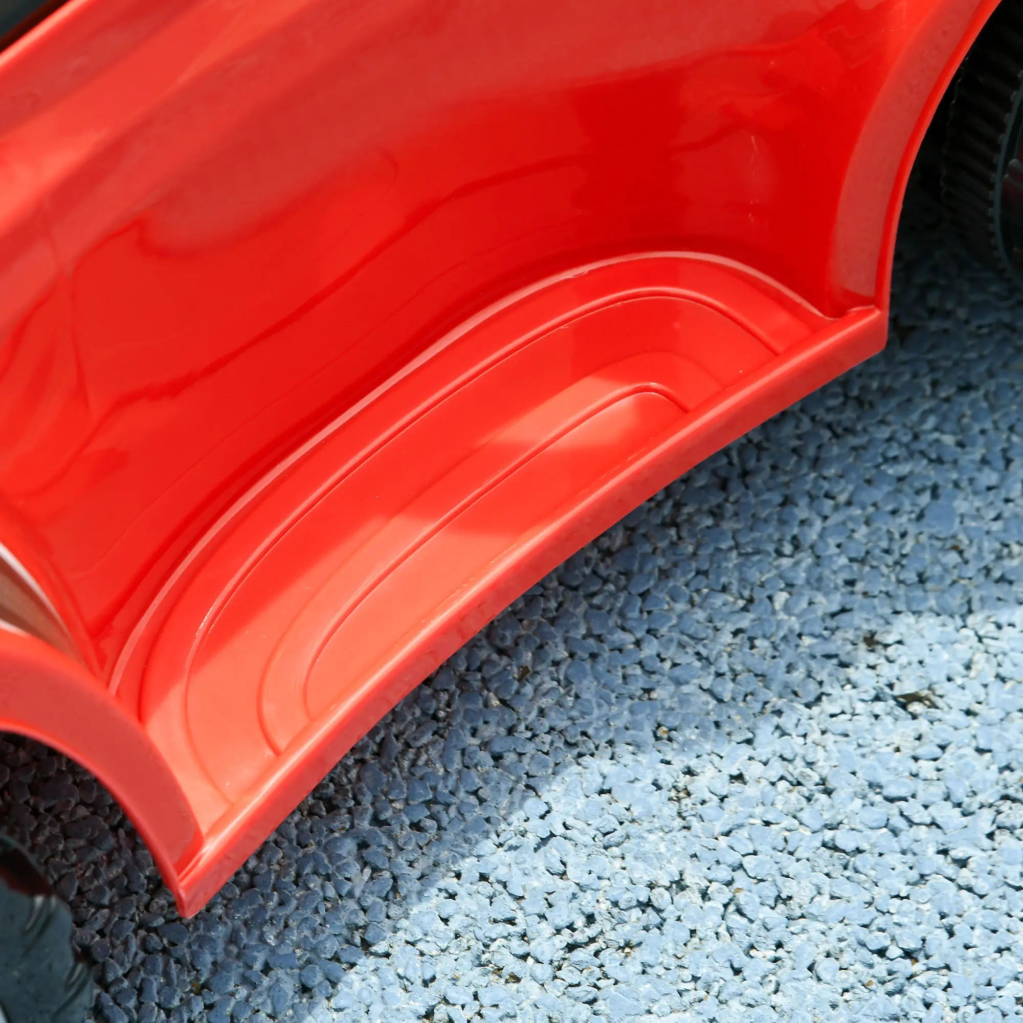 Three stages of toddler ride-on use: push, guardrail, and sliding mode