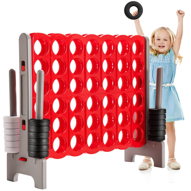 3.5-Foot Jumbo 4-to-Score Giant Game Set with 42 Extra-Large Rings - Classic Lawn Games