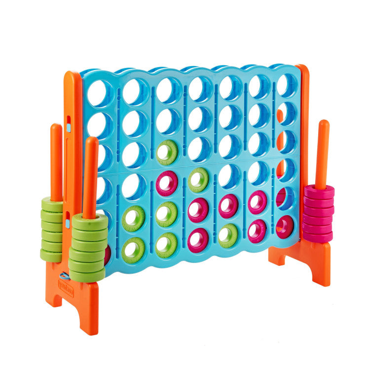 3.5-Foot Jumbo 4-to-Score Giant Game Set with 42 Extra-Large Rings - Classic Lawn Games