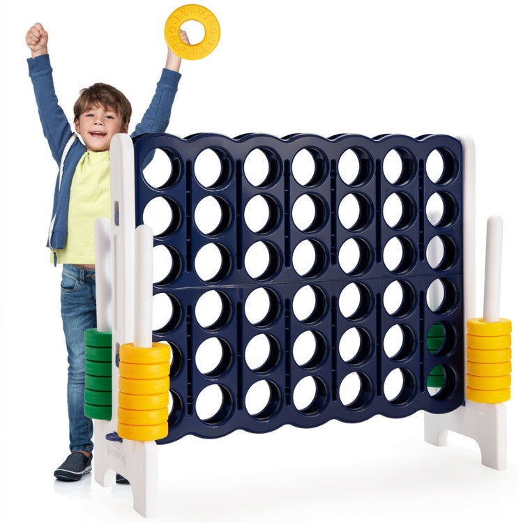 3.5-Foot Jumbo 4-to-Score Giant Game Set with 42 Extra-Large Rings - Classic Lawn Games