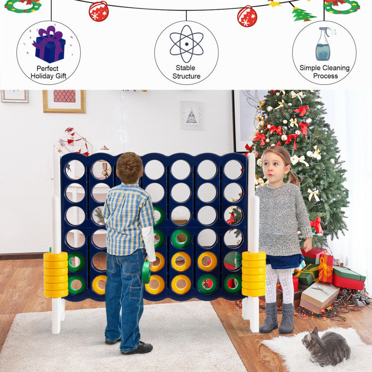 3.5-Foot Jumbo 4-to-Score Giant Game Set with 42 Extra-Large Rings - Classic Lawn Games