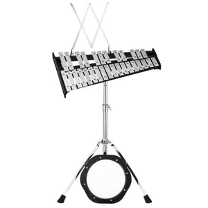 30-Note Percussion Set with Practice Pad, Mallets, Sticks and Adjustable Stand