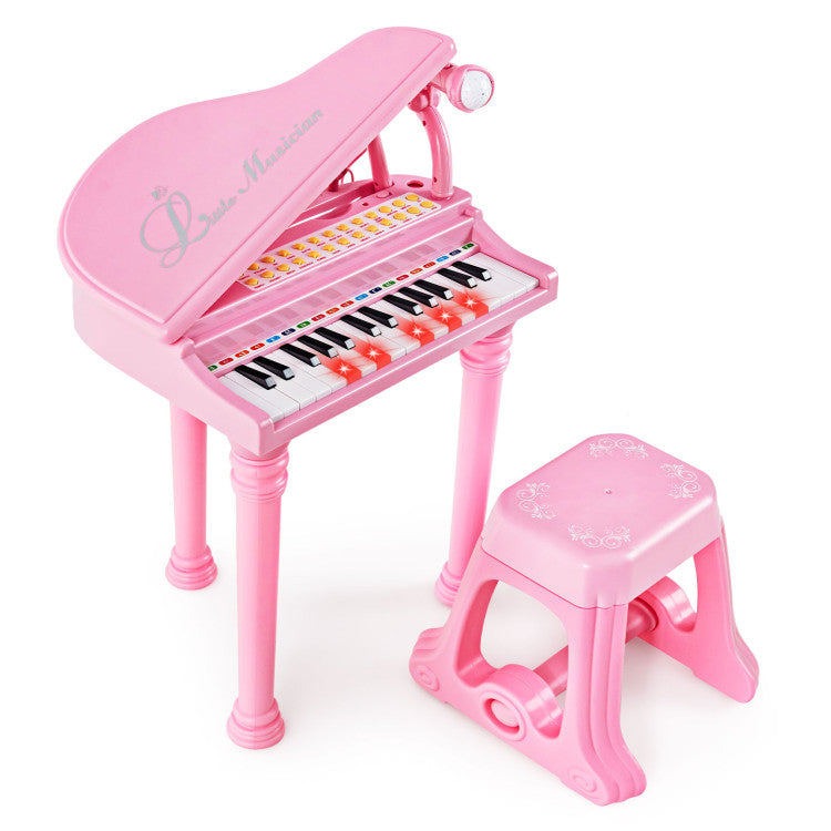 31-Key Kids Piano Keyboard with Stool, Lid & Bench - Ideal for Beginner Pianists