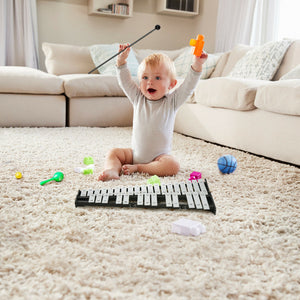 32-Note Glockenspiel Xylophone with Adjustable Stand - Percussion Bell Kit