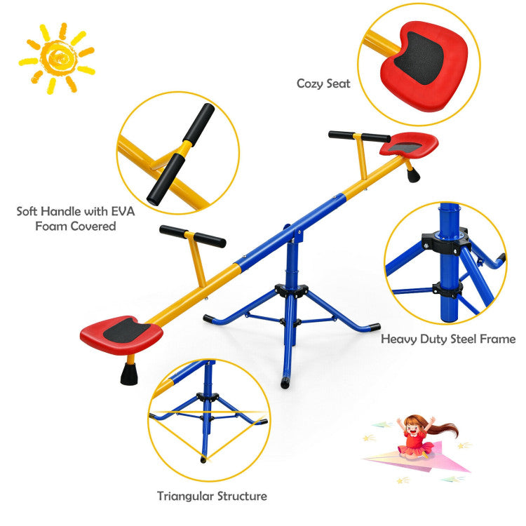 360° Rotation Kids Seesaw Swivel Teeter Totter | Playground Equipment for Fun