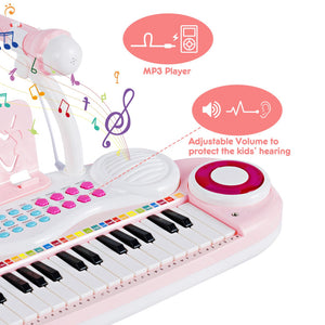 37-Key Electronic Piano Keyboard Playset for Kids – Musical Toy with Fun Features