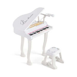 37-Key Kids Piano Keyboard with Stool, Lid & Adjustable Bench - Ideal for Beginners