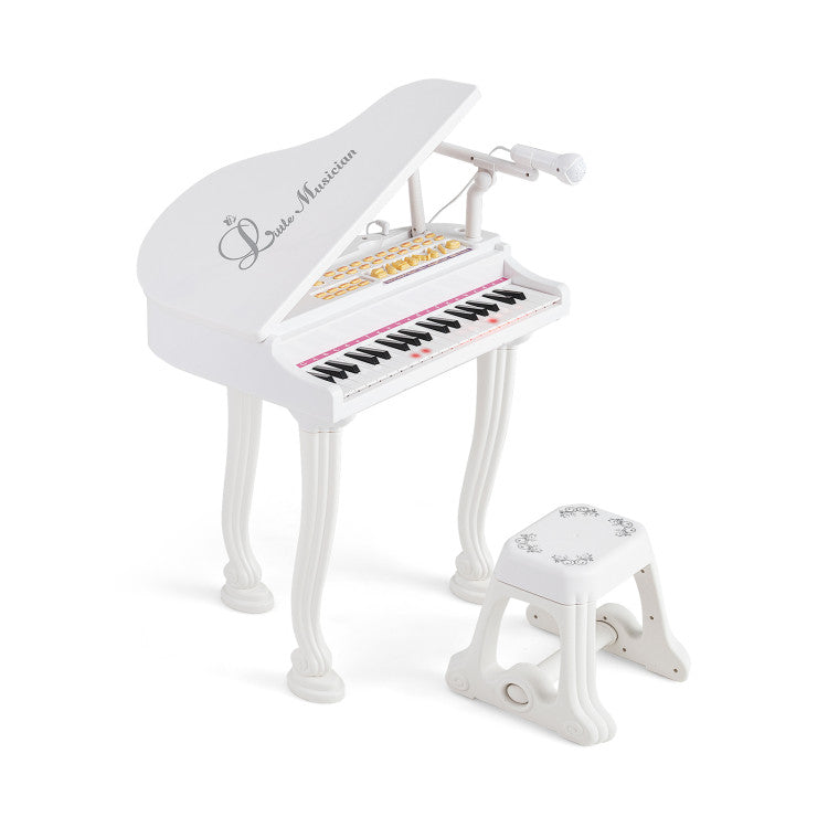 37-Key Kids Piano Keyboard with Stool, Lid & Adjustable Bench - Ideal for Beginners