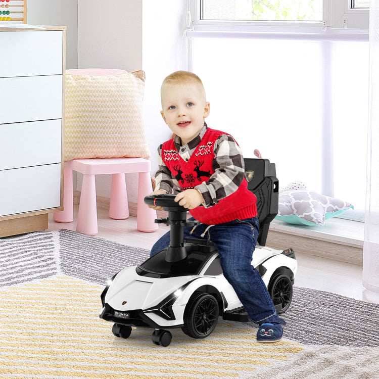 lamborghini baby stroller 3 in 1 Licensed Lamborghini Sian Ride On Walking Toy Stroller – KidsRideZone