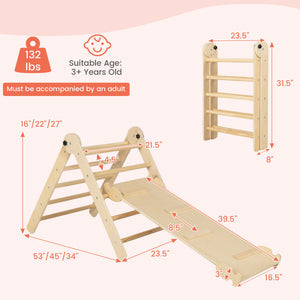 3-in-1 Triangular Climbing Toys for Toddlers – Climber, Slide, and Rocker Play Set