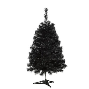 3ft Unlit Black Douglas Fir Artificial Christmas Tree with 90 Realistic Tips