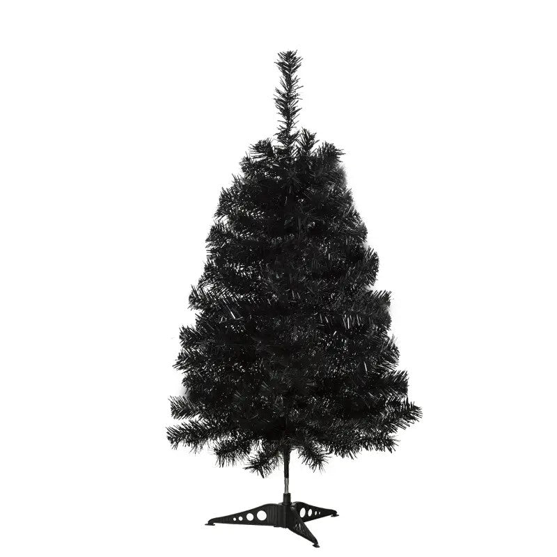 3ft Unlit Black Douglas Fir Artificial Christmas Tree with 90 Realistic Tips