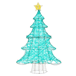 4-Foot Pre-Lit Artificial Christmas Tree with 520 LED Lights and Star Topper for Holiday Decor