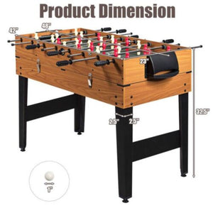 48-Inch 3-in-1 Multi-Game Table with Soccer for Game Rooms and Home Entertainment