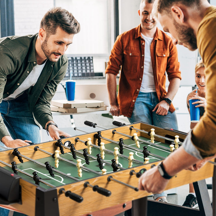 48" Competition-Size Wooden Foosball Table for Home Recreation and Family Fun