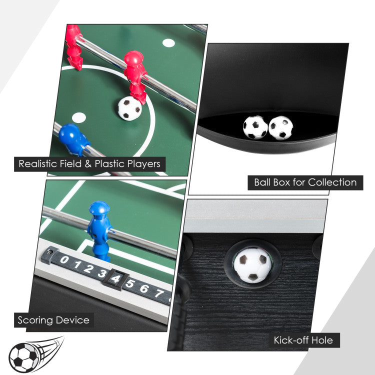 48" Competition-Size Wooden Foosball Table for Home Recreation and Family Fun