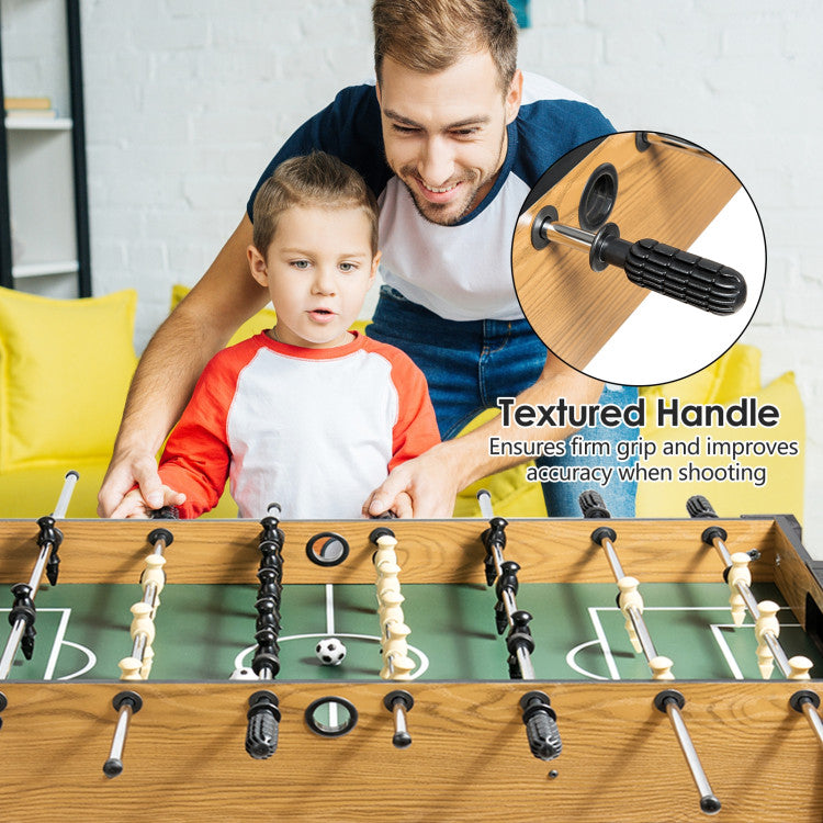 48" Competition-Size Wooden Foosball Table for Home Recreation and Family Fun