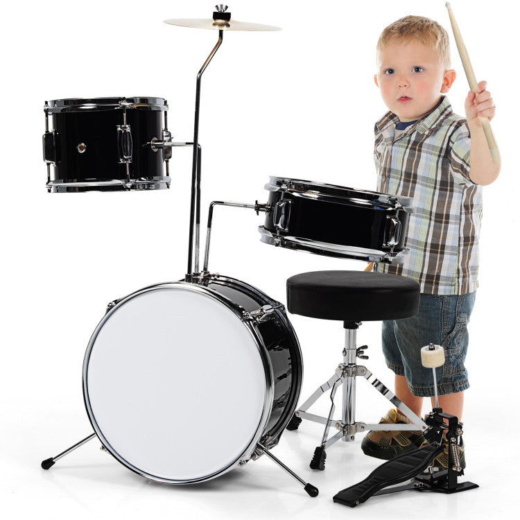 5-Piece Junior Drum Set for Kids - Complete Beginner Drum Kit with 5 Drums