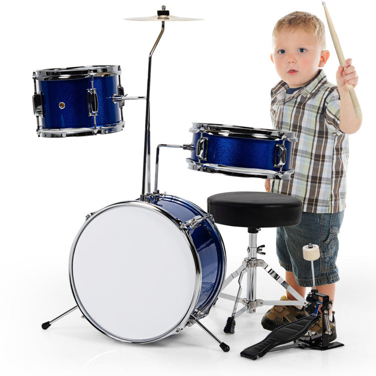 5-Piece Junior Drum Set for Kids - Complete Beginner Drum Kit with 5 Drums