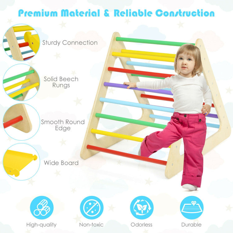 5-in-1 Kids Triangle Climber Play Gym Set with 2 Ramps – Ultimate Indoor Play Equipment