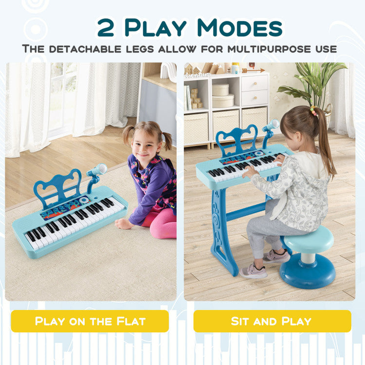 Kids Piano Keyboard 37-Key Kids Toy Keyboard Piano with Microphone for 3+ Kids