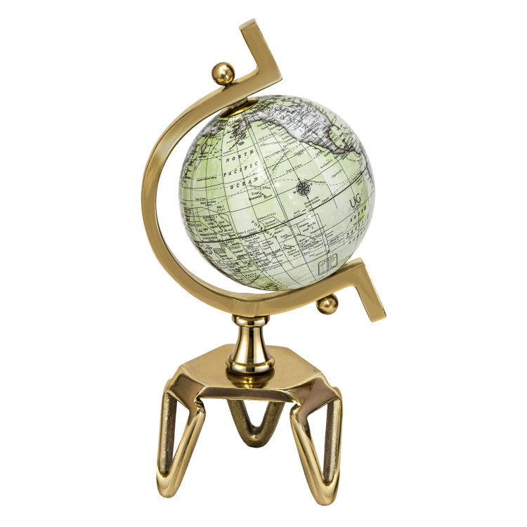 5 8 10 Inch Educational Geographic World Globe with Triangle Metal Stand