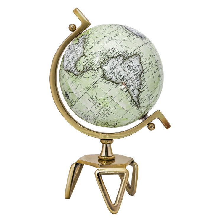 5 8 10 Inch Educational Geographic World Globe with Triangle Metal Stand