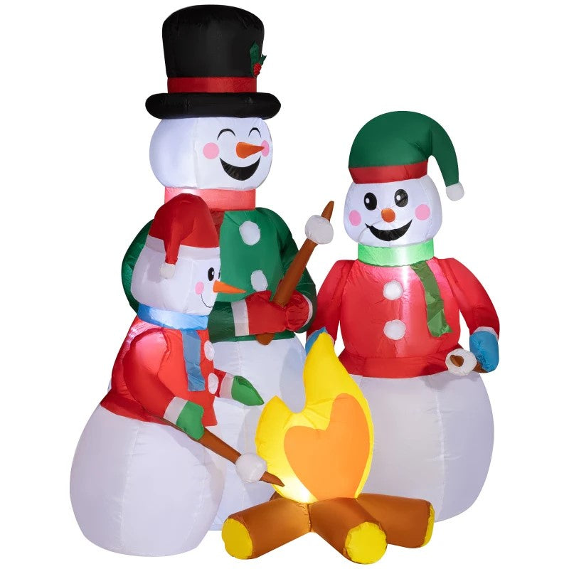 5 FT Inflatable Christmas Snowman Family with LED Lights for Indoor & Outdoor Decor