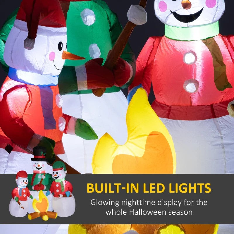 5 FT Inflatable Christmas Snowman Family with LED Lights for Indoor & Outdoor Decor