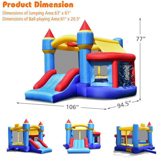 inflatable bounce house with blower