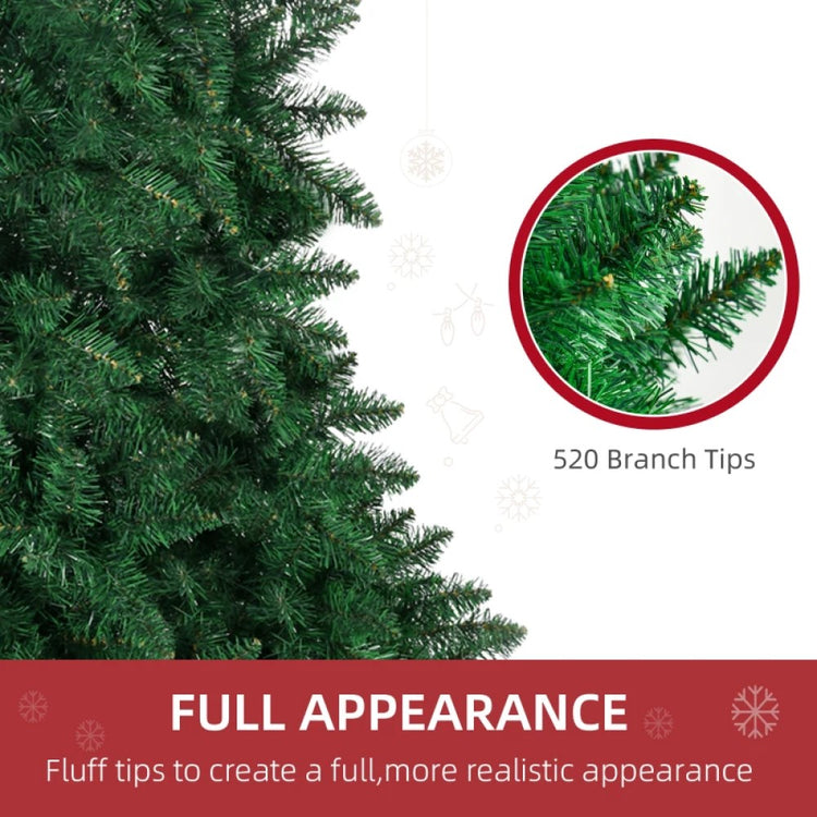 5' and 7' Artificial Half Christmas Trees with Auto Open, Steel Base, Indoor Holiday Decor