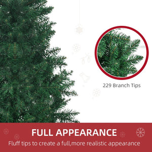 5' and 7' Artificial Half Christmas Trees with Auto Open, Steel Base, Indoor Holiday Decor