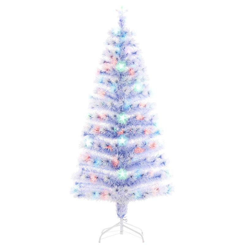 5ft Pre-Lit Douglas Fir Christmas Tree with Multi-Color LEDs & Fiber Optics