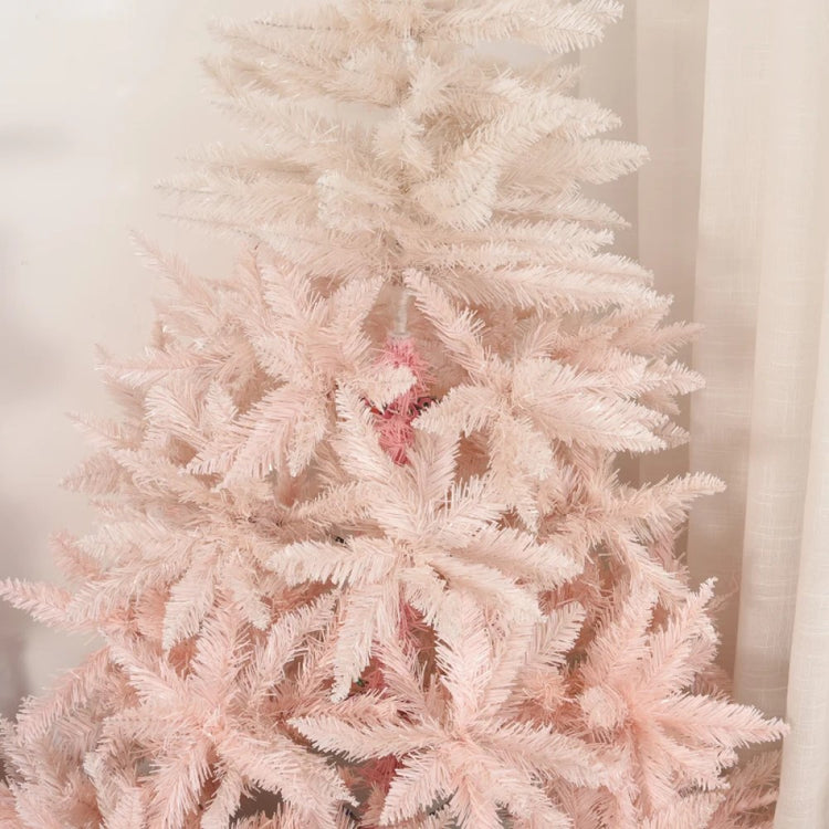 5ft and 7ft Unlit Pink Spruce Artificial Christmas Tree with Realistic Branches, 450 and 1000 Tips