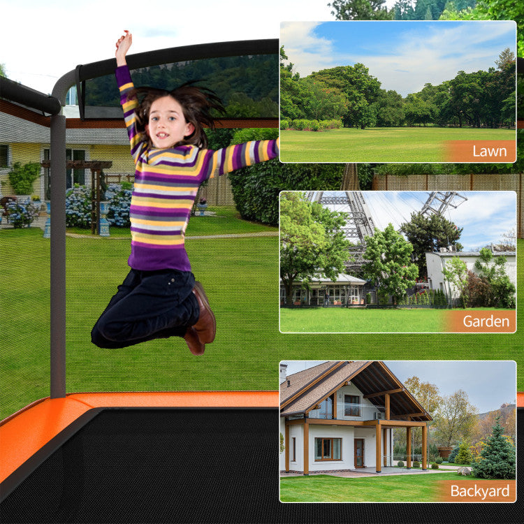 6-Foot Kids Trampoline with Swing & Safety Net - Compact, Fun, and Safe Outdoor Play